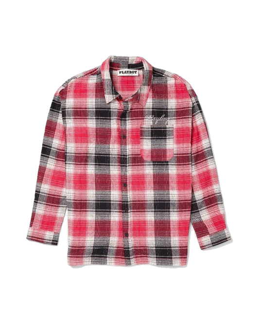 Playboy Men's Script Flannel Shirt