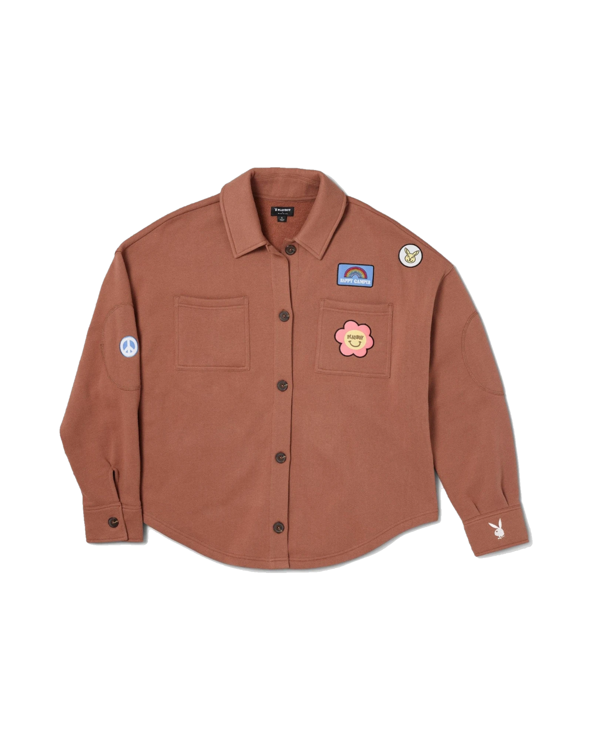 Playboy Women's Camp Button Down Shirt - Acorn