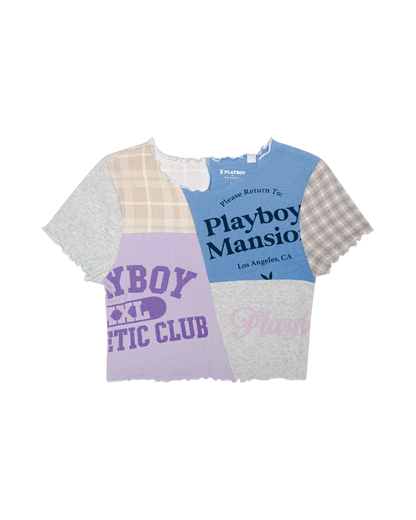 Playboy Women's Splice Baby Tee - Multi
