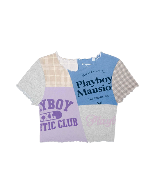Playboy Women's Splice Baby Tee - Multi