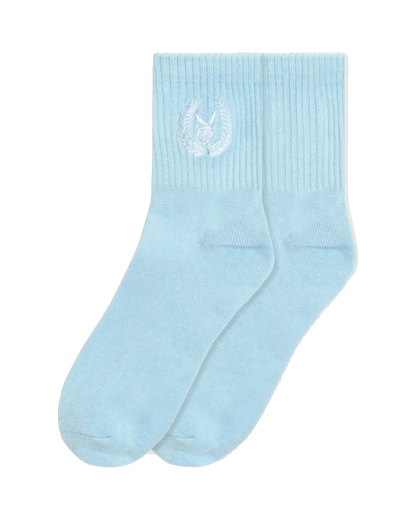 Playboy Women's Laurel Leaf Socks - Light Blue