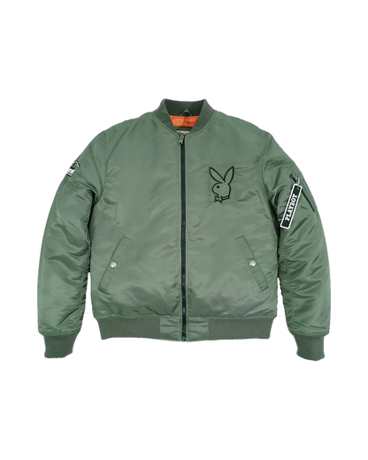 Playboy Khaki Green Bomber - Khaki Green
