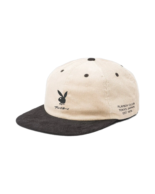 Playboy Tokyo Club Khaki Black Bill Strapback