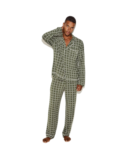 Playboy Men's Classic Sleep Set - Green logo