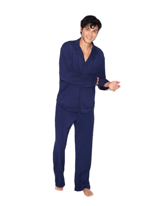 Playboy Men's Classic Sleep Set - Navy