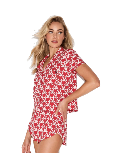 The Playboy Red Slumber Party Lounge Set - Red