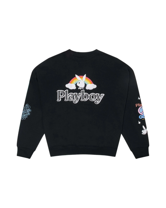 Playboy Women's Smile Club Oversized Crewneck Sweatshirt