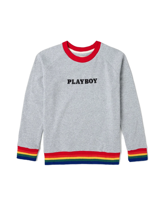 Playboy Rainbow Love Sweatshirt - Gray