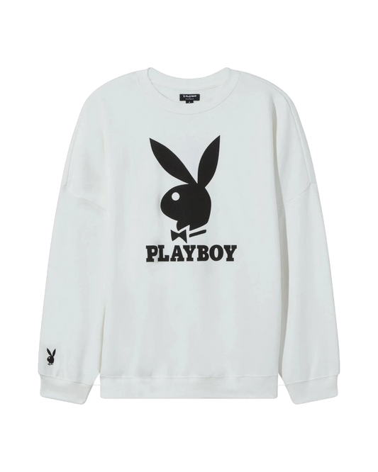 Playboy Women's Playboy Classic Crewneck - White alyssum