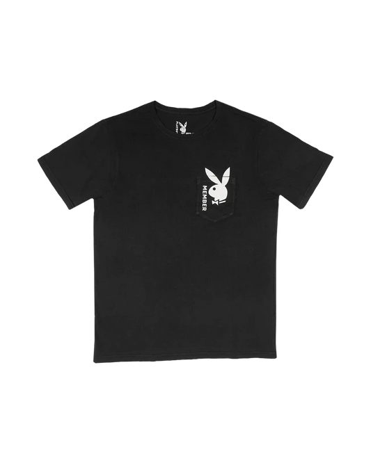 Playboy Bunny Member Pocket Tee - Black