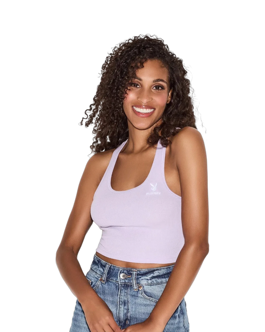 Playboy Classic Logo Racerback Tank - Lavender