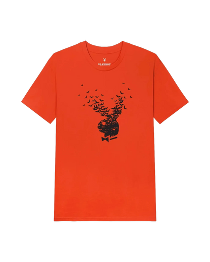 Playboy Exploding Bat T-Shirt - ORANGE