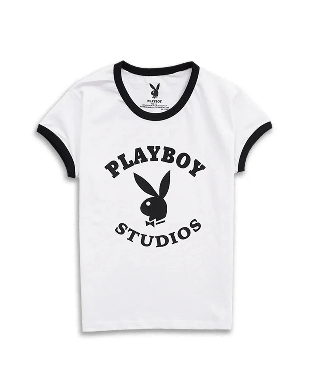 Playboy Studios Ringer Tee - White