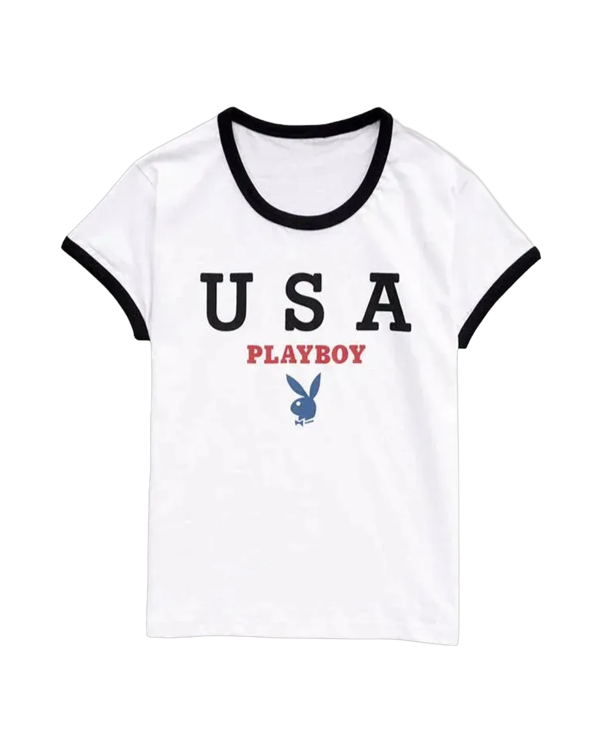 Playboy The USA Ringer Tee - White