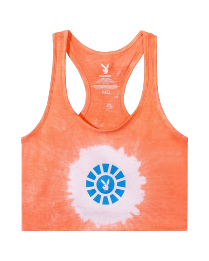 Playboy Sunburst Graphic Cropped Tank