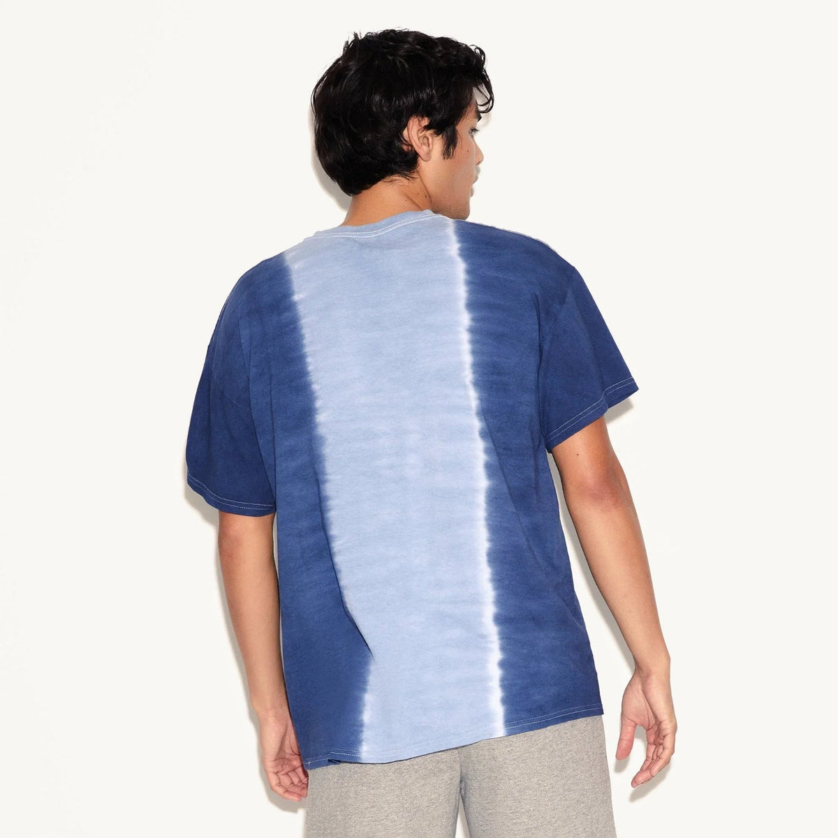 Playboy Logo Vertical Tie-Dye T-Shirt - Cloudy Blue
