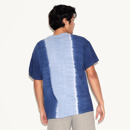 Playboy Logo Vertical Tie-Dye T-Shirt - Cloudy Blue