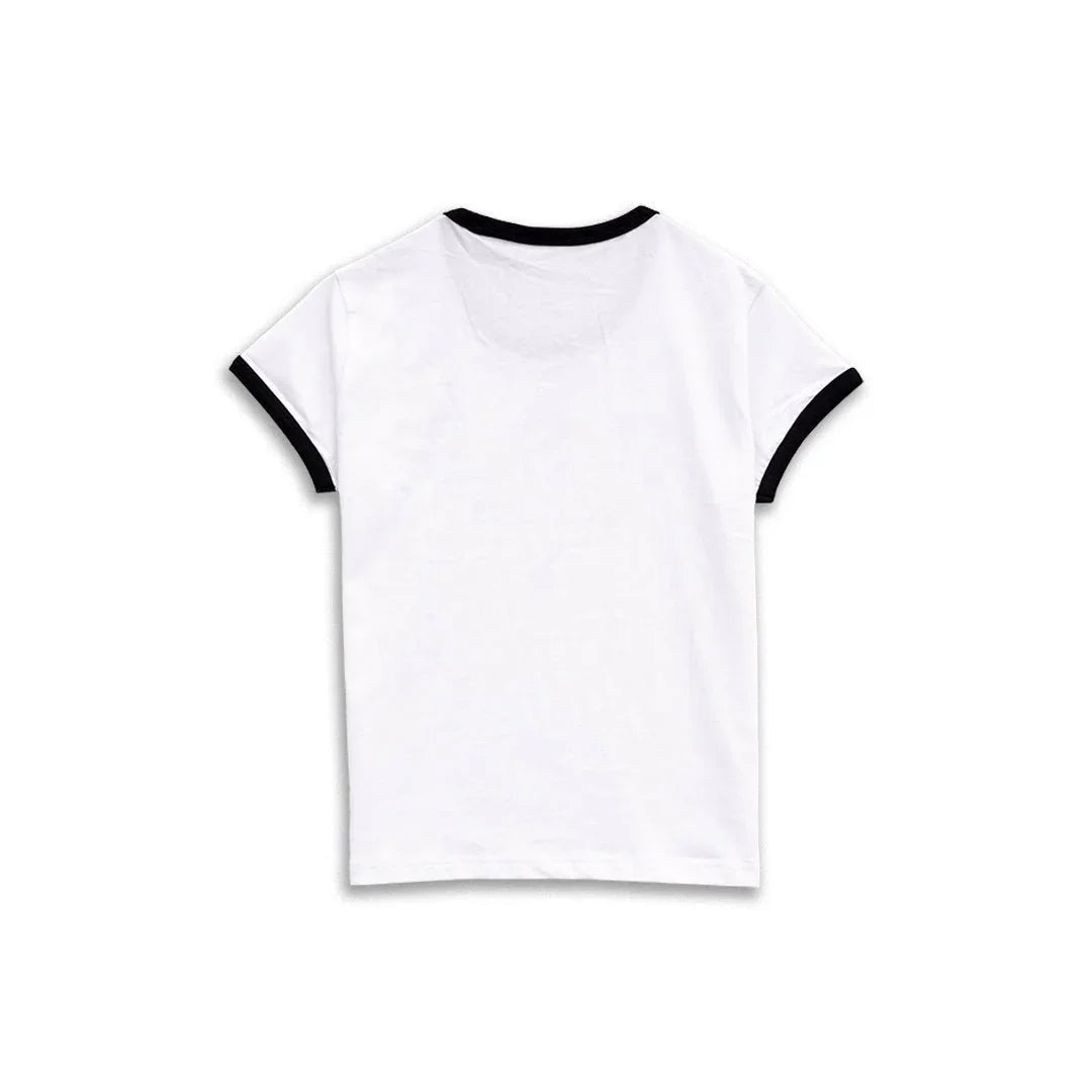 Playboy Script Baby Ringer Tee - White