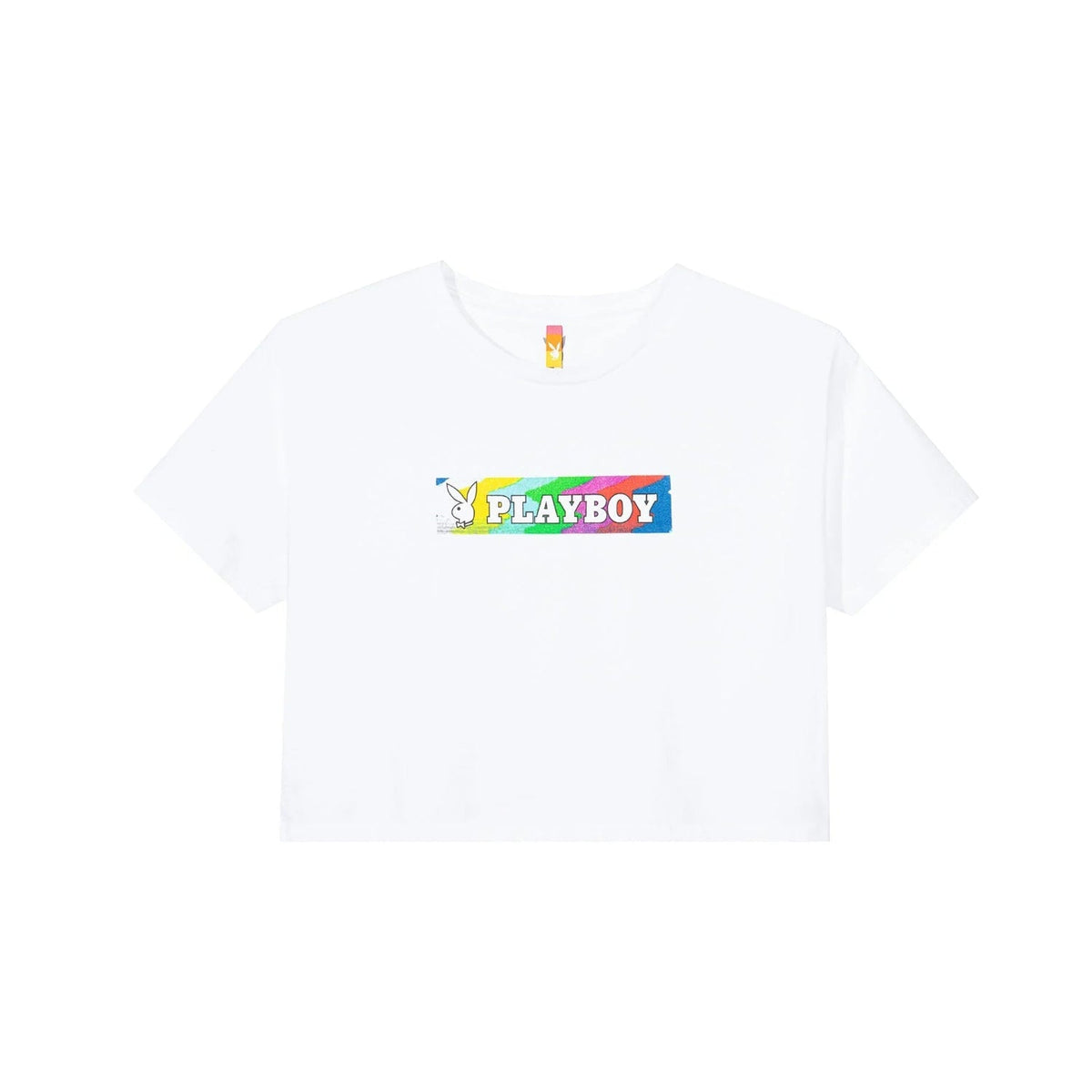 Playboy x Color Bars Static Women's Cropped T-Shirt