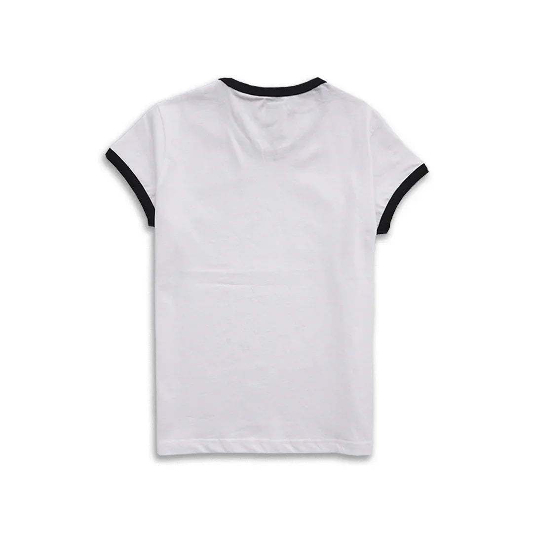 Playboy Queen of Spades Ringer Tee - White