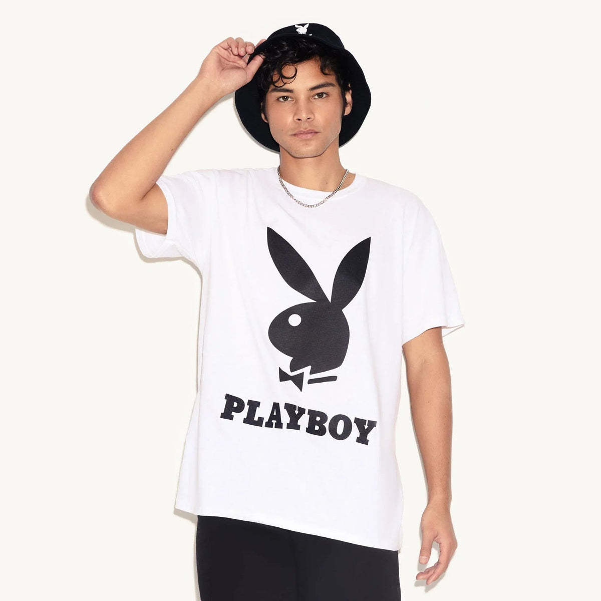 Playboy Rabbit Head Logo Bucket Hat