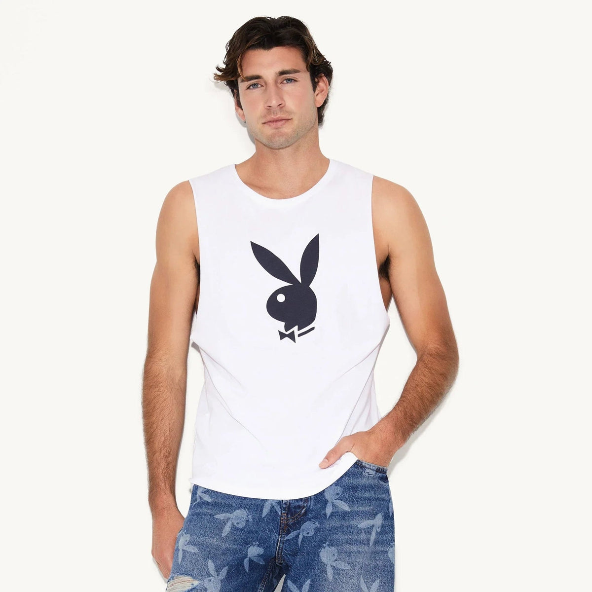 Playboy Rabbit Head Muscle Tank