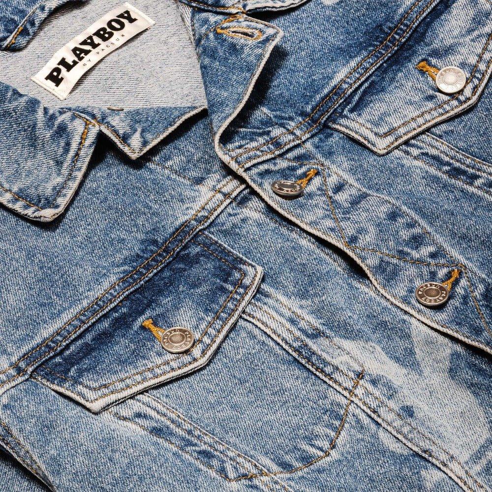 Playboy Repeating Logo Denim Jacket