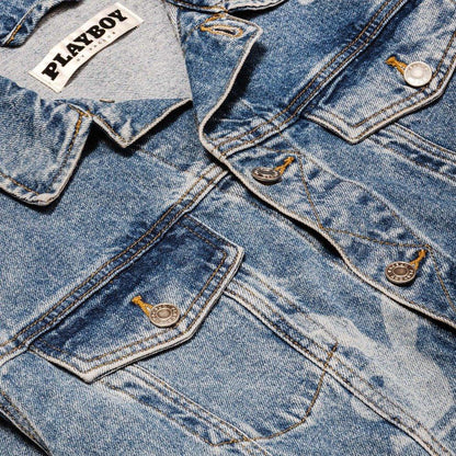 Playboy Repeating Logo Denim Jacket
