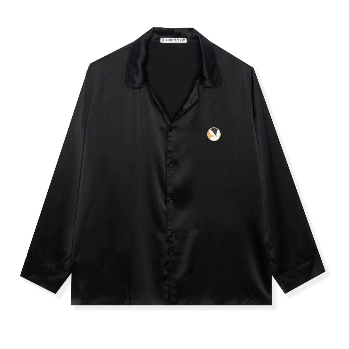 Playboy Silk Button Down Collared Top