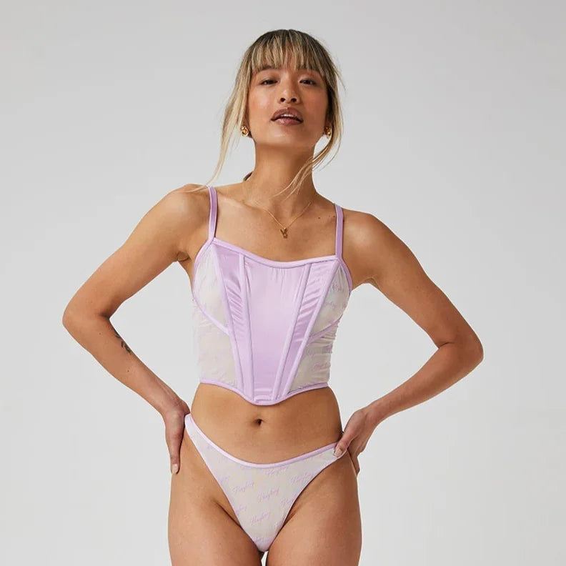 The Playboy Script Corset Top