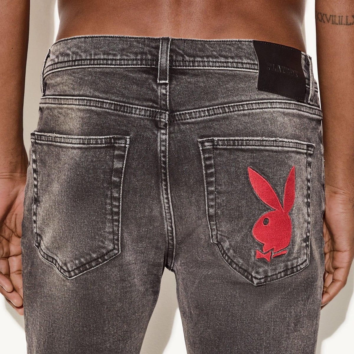 The Playboy Skinny Jean Grey Destroy - Grey Destroy