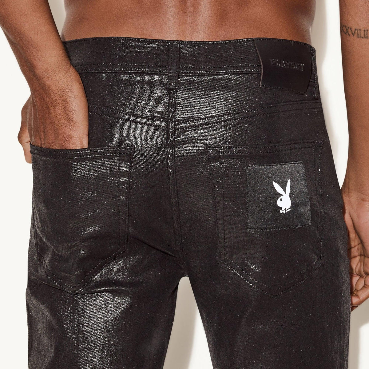 The Playboy Skinny Jean Waxed Denim