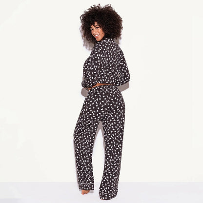 The Playboy Slumber Bunny Pajama Set - Black
