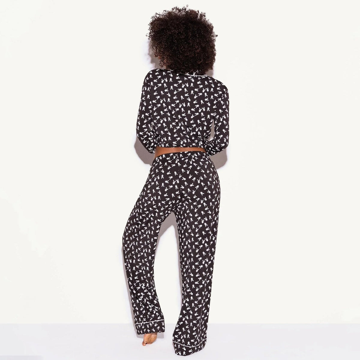 The Playboy Slumber Bunny Pajama Set - Black