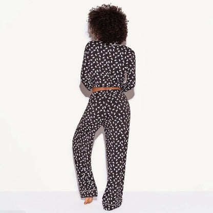 The Playboy Slumber Bunny Pajama Set - Black