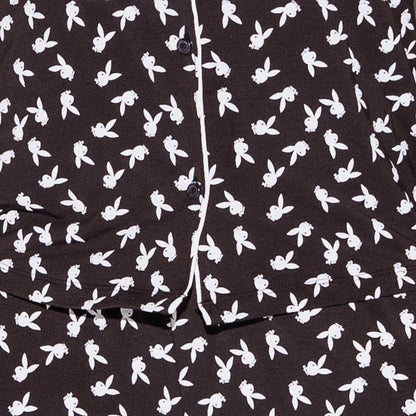 The Playboy Slumber Bunny Pajama Set - Black