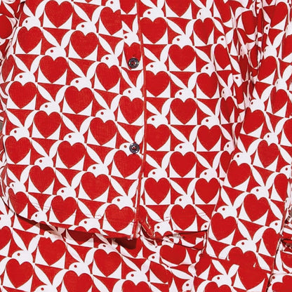 The Playboy Red Slumber Party Pajama Set - Heart bunny red