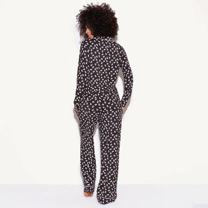 The Playboy Slumber Bunny Pajama Set - Black