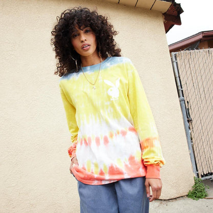Playboy Tie-Dye Logo Long Sleeve T-Shirt