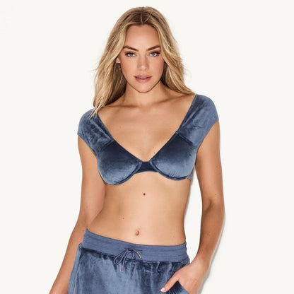 Playboy Velour Underwire Cap Sleeve Bra