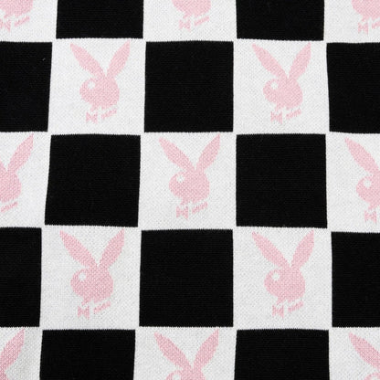 Playboy Women's Checkerboard Mini Skirt - White/Black