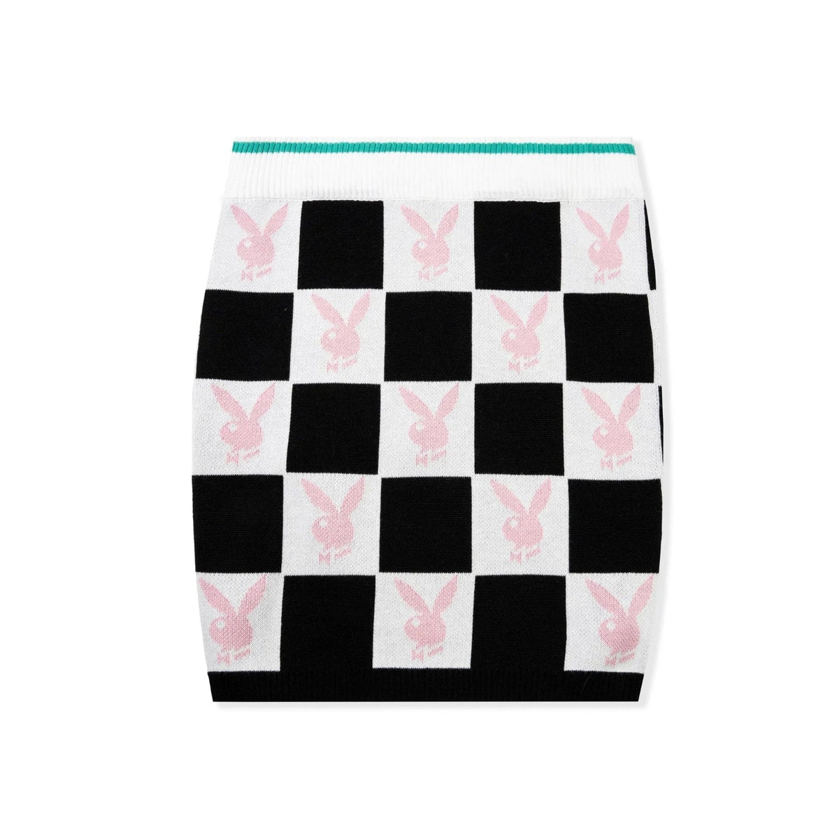 Playboy Women's Checkerboard Mini Skirt - White/Black