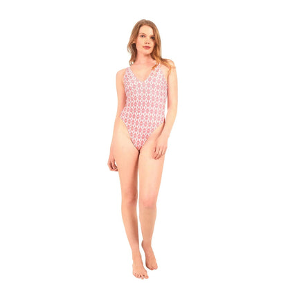 Playboy Women's One Piece Monogram Swimsuit - Pink