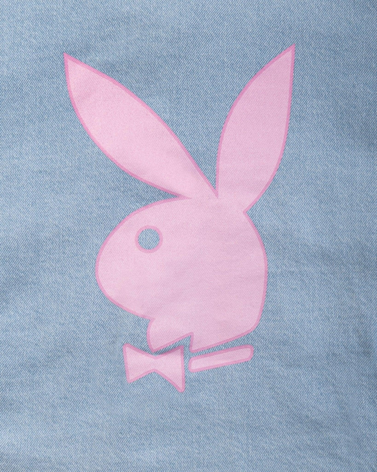 Playboy Women's Pink Bunny Denim Jacket
